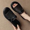 Women's Flats Slippers Casual Summer Shoes Weave Sandals 2025 Woman Beach Flip Flops New Walking Slides Mujer Zapatos