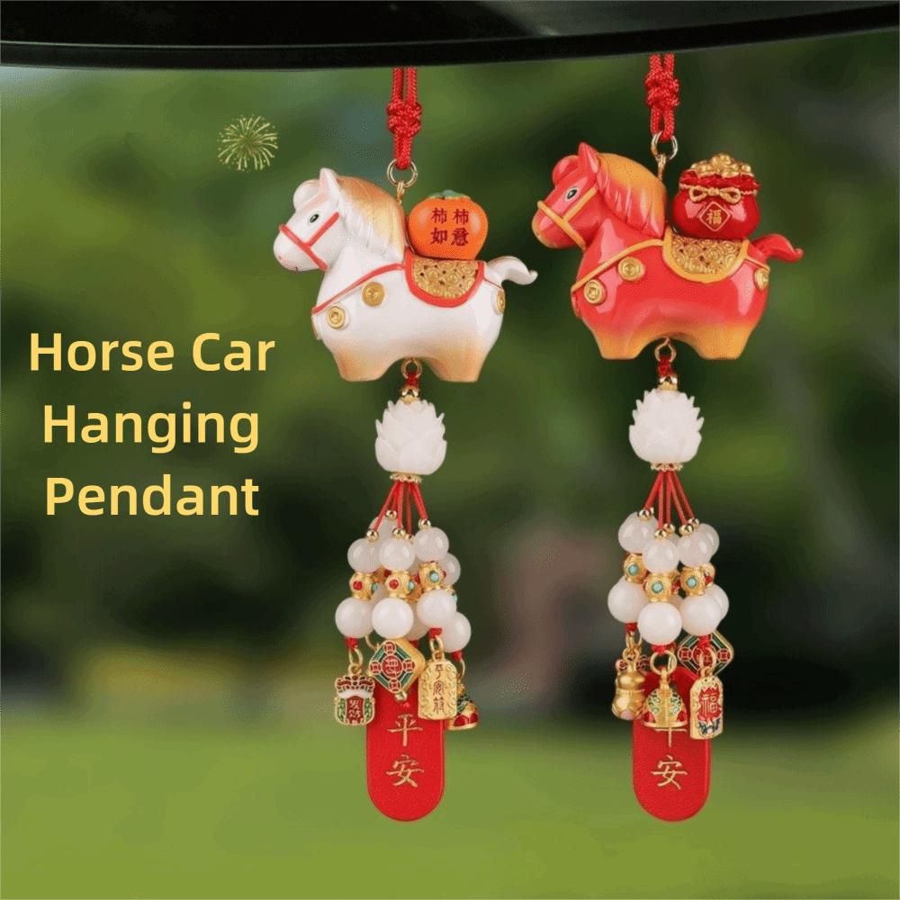 Tang Horse Spring Festival Car Hanging Pendant Zodiac Pony Figurine Car Ornament Festive Decor