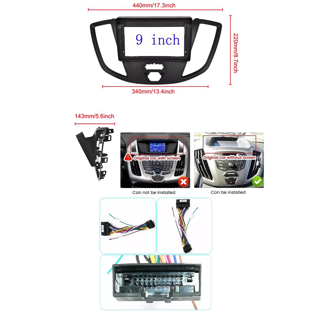 Android Carplay Car Radio For Ford Transit Tourneo Custom 2015- 2018 Multimedia Player Head Unit Stereo GPS Navigation BT WIFI 2+32GB