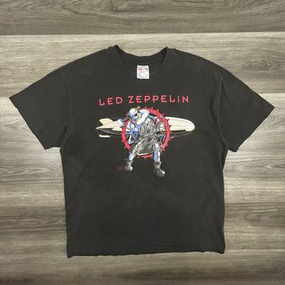 Vintage Μπλουζάκι Led Zeppelin Ανδρικό XL Μαύρο 1993 Γραφικό Zoso 90s ΗΠΑ ΠΟΛΥ ΣΠΑΝΙΟ Unisex T-Shirt