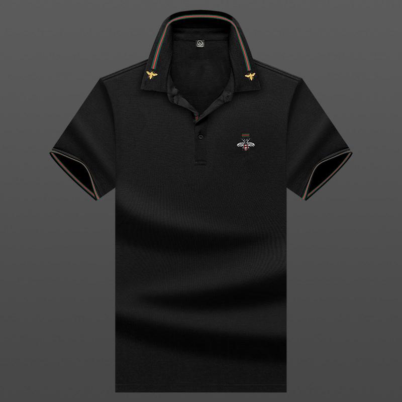 Luxury Brand Quality Men's Polo Shirt Exquisite Bee Embroid Short Sleeve Summer Lapel T-Shirt Business Casual Trend Menswea Top