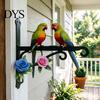 Weather Resistant Wall Hanger Metal Plant Hook Heavy Duty Hanging Basket Bracket Decorative Parrot Decor Cat Flower Butterfly for Planter Lantern Bird