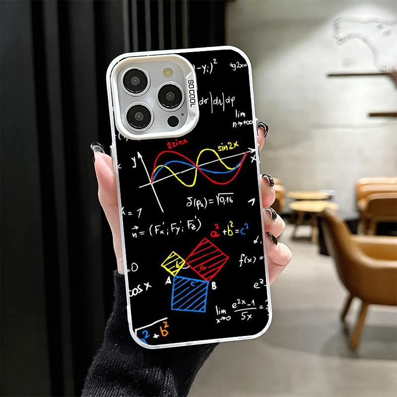 Physics Chemical Mathematics Soft Phone Case for iPhone 15 16 17 Pro Max 17Air 16E 14 Plus 13 12 Mini Shockproof Cover Back Shel