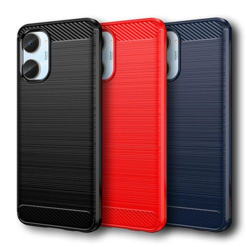 

Чехол для Realme 10 Realme 10 4G, противоударный силиконовый бампер из углеродного волокна 6,4 дюйма для Realme 10 9 8 Pro 9i C35 C33 C31 C30