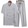 Summer Short-Sleeve Tang Suit Set for Middle-Aged and Elderly Men