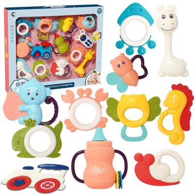 Baby Handrassel Geschenkbox Set, Neugeborenen Zahnpasta Glockenbeutel, 0-1 Jahr Altes klingendes Spielzeug