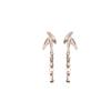 Boho Tassel Bamboo Earrings with Zinc Alloy Leaf Charms for Women
