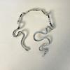 Tooxika Fashion Personality Irregular Twisted Snake Open Collar Unique Temperament Spring Necklace For Women