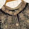 Abito da Donna Stile Dolce Maniche Lunghe Patchwork Ricamato Monopetto Vita Alta A-line Abiti Autunno 2023 Nuovi Abiti SN3859