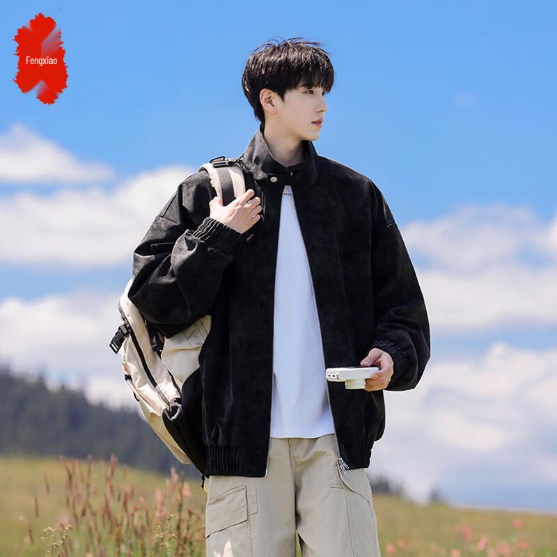 

Мужская американская ретро мотокуртка из ПУ кожи S