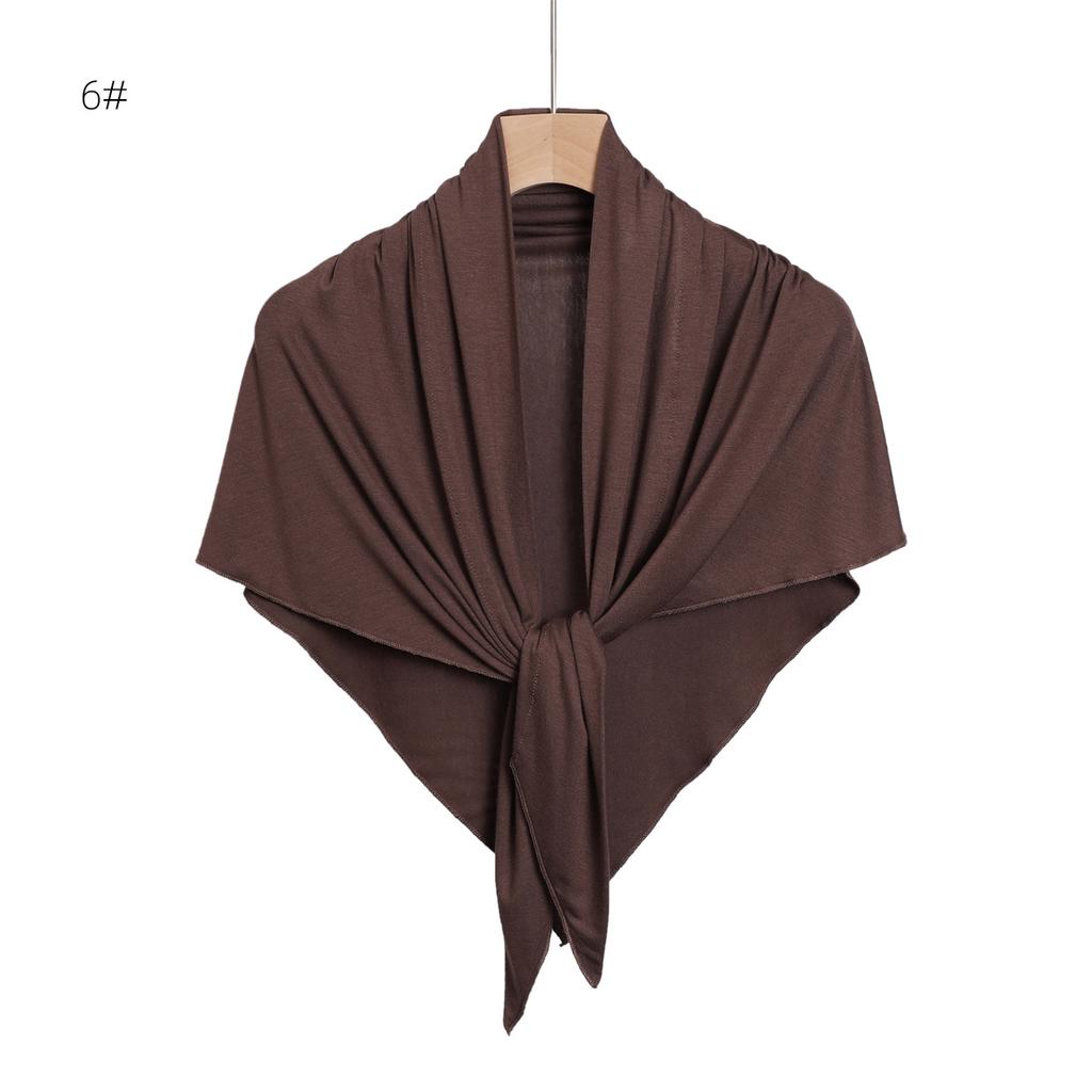 Premium Triangle Jersey Hijabs for Women Solid Muslim Scarves Turban Elastic Bandana Arab Headscarf Khimar Wraps Saudi Hijabs