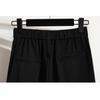 Spring Vintage High Waist Wide Leg Pants Plus Size Women Loose Elastic Casual Trousers Basic Solid Black Long Pants 5XL