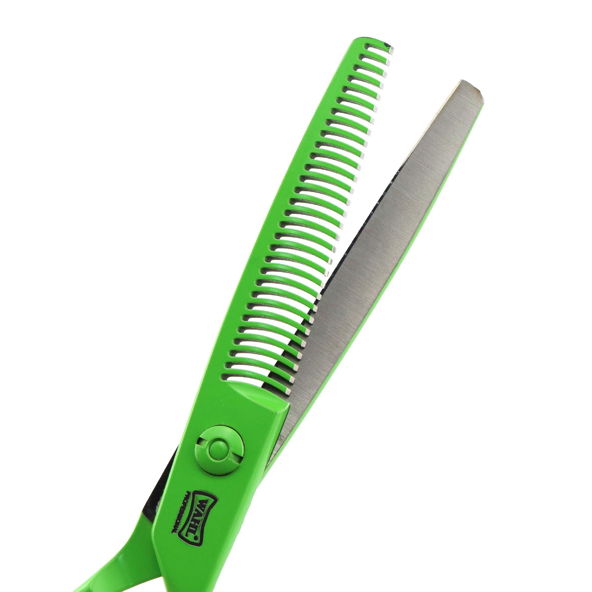 

Painted green, hair scissors, hair scissors, flat scissors, bangs scissors, antlers, fish bone teeth, non-marking teeth scissors pink traceless teeth hair removal volume 10% green
