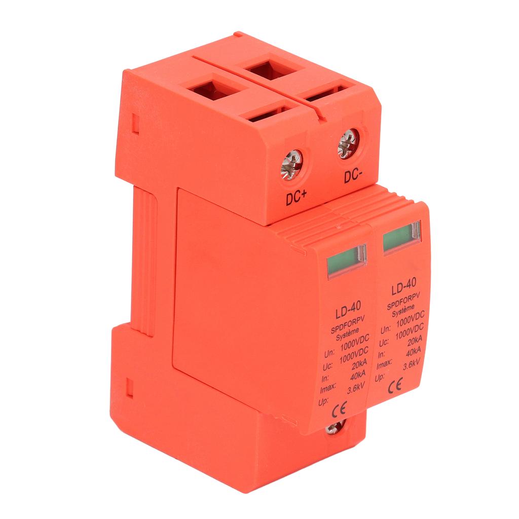 Surge Protective Device 1000V DC 20‑40KA 2P PC Photovoltaic PV Voltage Protection Arrester Protector