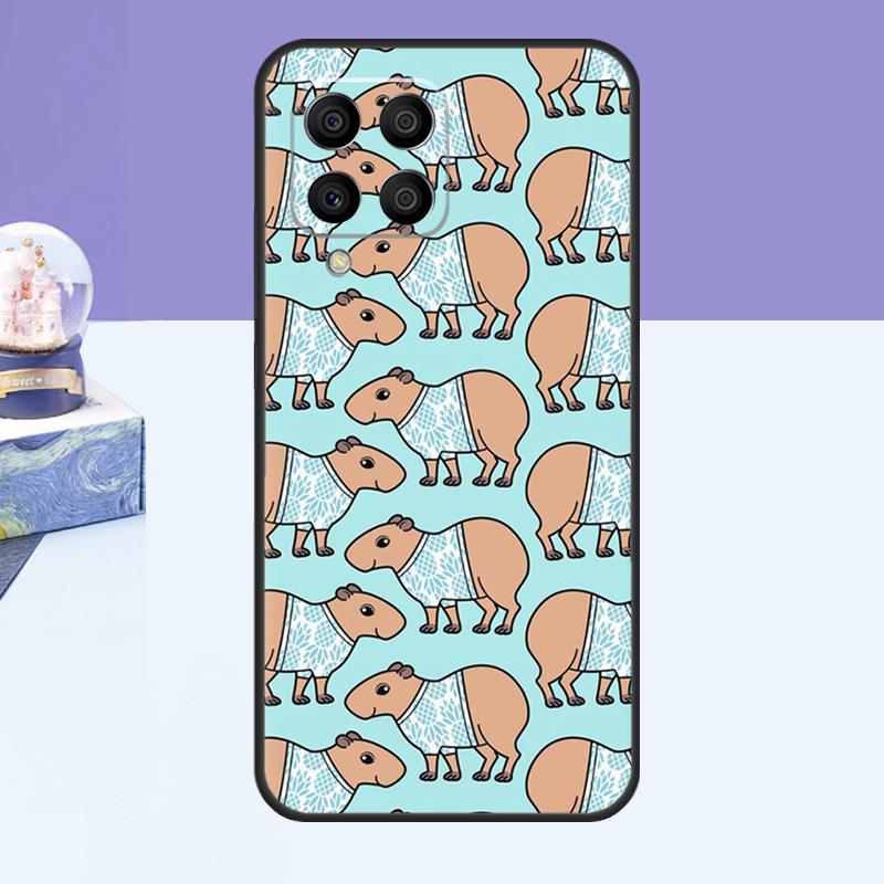 Cute Cartoon Capybara Case For Samsung Galaxy M15 M55 M35 M33 M21 M31 M16 M36 M56 M53 M13 M12 M32 M52 M14 M34 M54