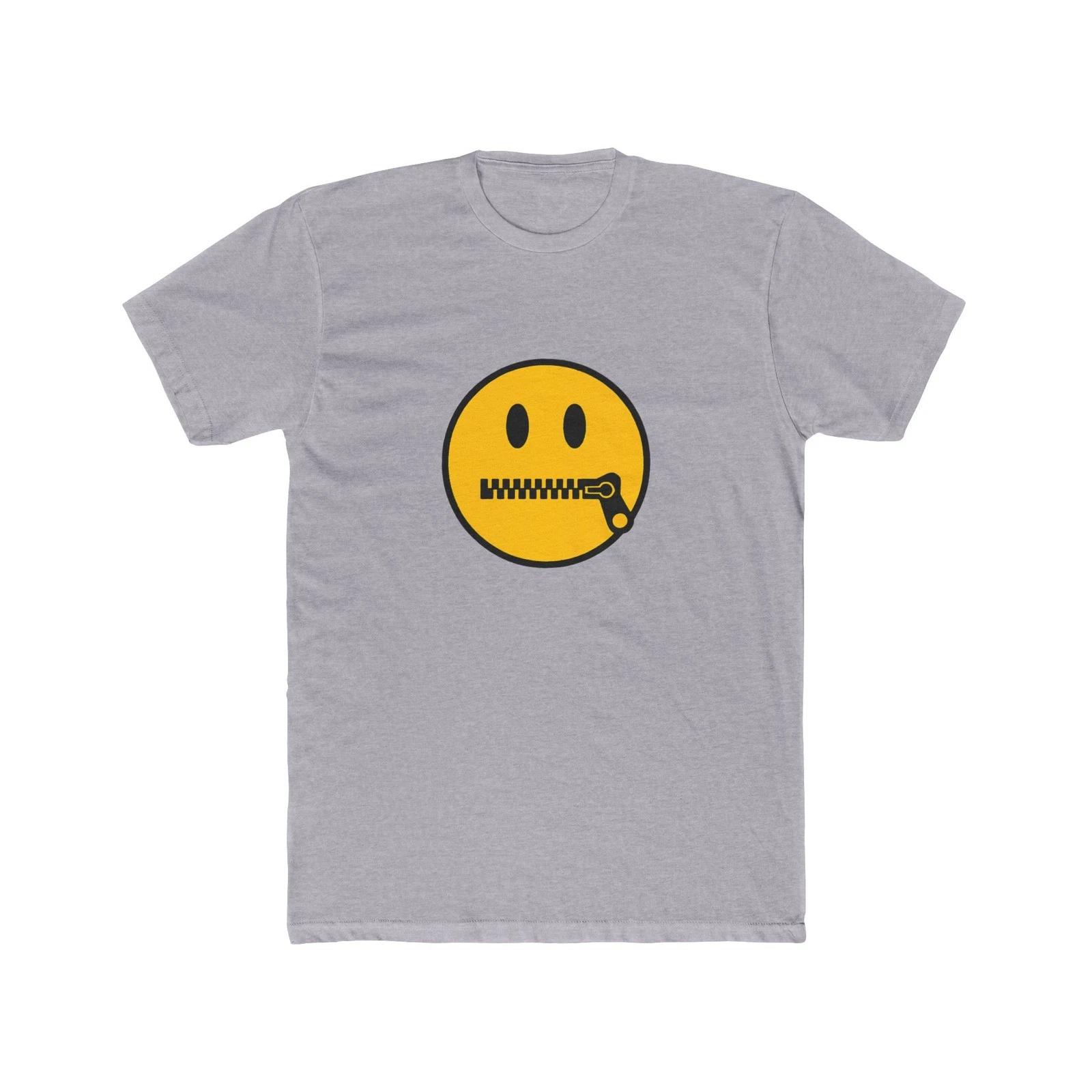 Overjoyed Zipper Smiley Minimalist T-Shirt S