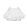 White Puffy A-line High Waist Ballet Style Mini Skirt for Women - Summer 2025 Design