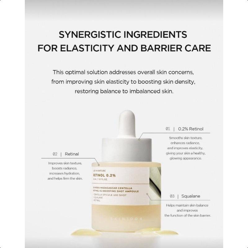 Skin1004 Madagascar Centella Retinolo 0.2 Boosting Shot Ampolla 30mL