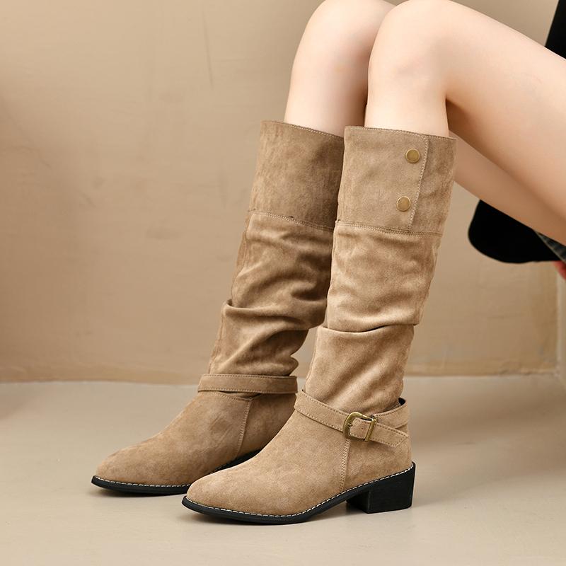 Fashion 2025 Fashionable High-quality and Versatile Boots Women's Autumn Winter Style Fashionable Boots Rubber Outsole
