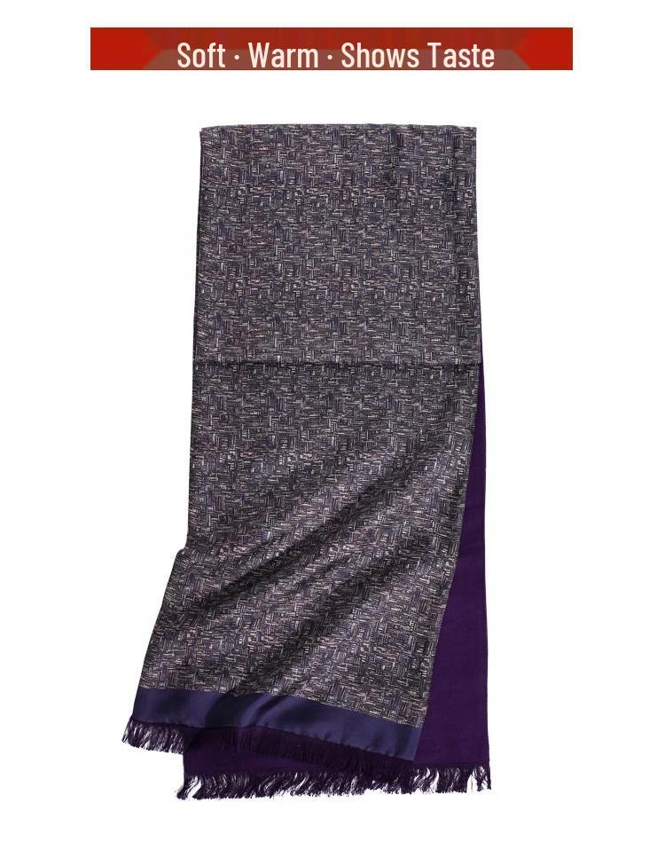 Men's Mulberry Silk and Cashmere Scarf - Ideal Gift for Father's Day or Dad's Birthday