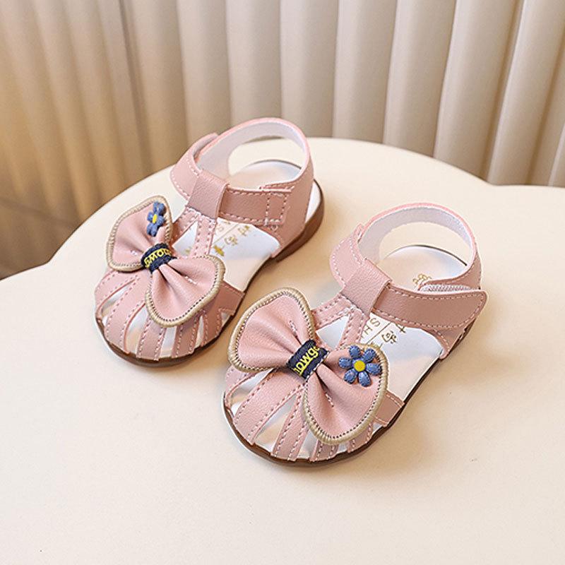 Princess Girls Sandals With Synthetic Leather Soft Sole For Toddler Summer Play