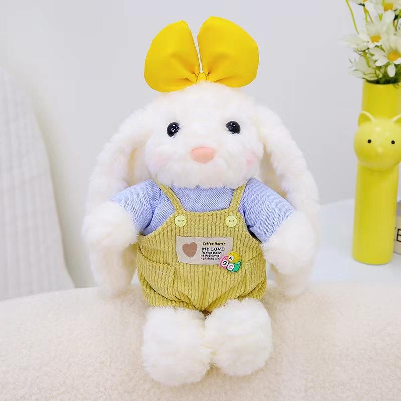

Модное плюшевое платье принцессы с брелоком в виде кролика с длинными ушами, милая мультяшная плюшевая игрушка-кролик 8 дюймов, кукла для игрового автомата 25cm8 inch grab machine doll