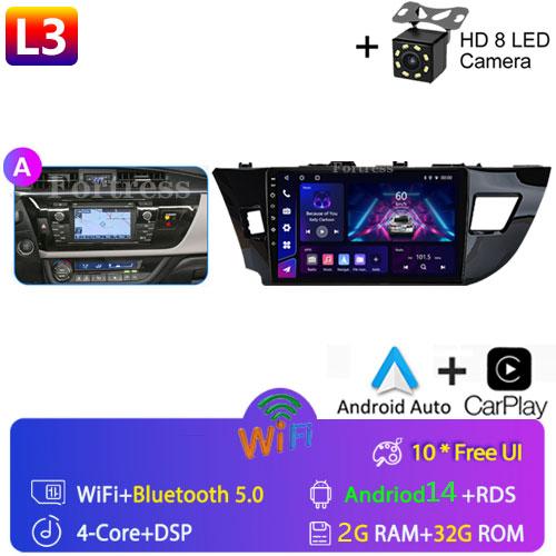 Android 14 2 Din Car Radio for Toyota Corolla Ralink 2014-2016 Multimedia Video Player Navigation MP5 Stereo Carplay Head Unit