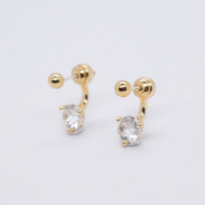 OudStudio Crystal Two-way Earring_Gold