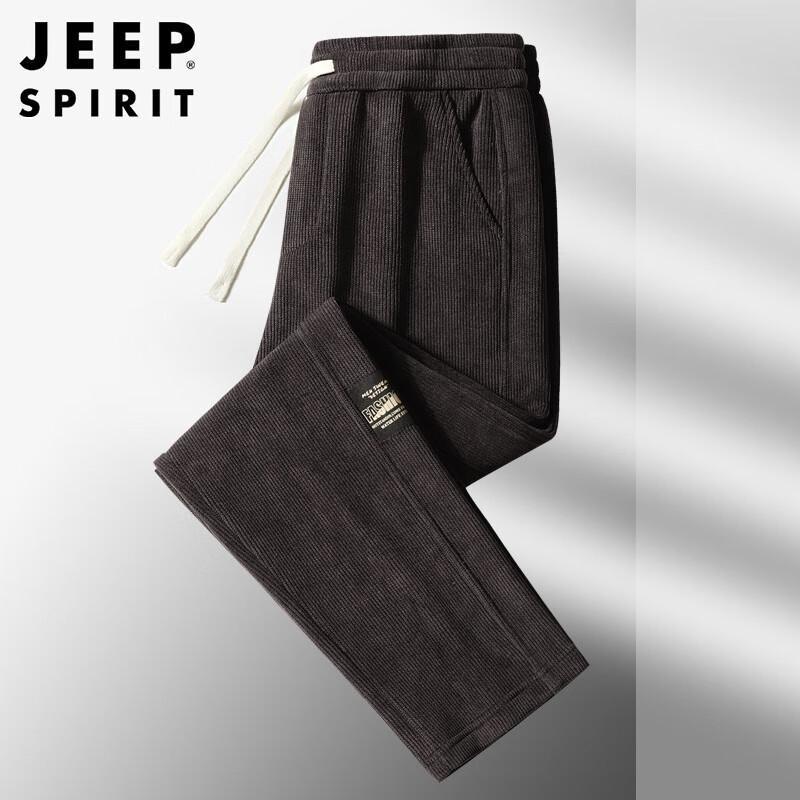 JEEP SPIRIT Men's Corduroy Relaxed Fit Sweatpants