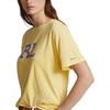 Polo Ralph Lauren Letter Print Crew Neck Straight Fit Short Sleeve T-Shirt Women T-Shirt Autumn-Yellow WMPOKNINCU20906-700