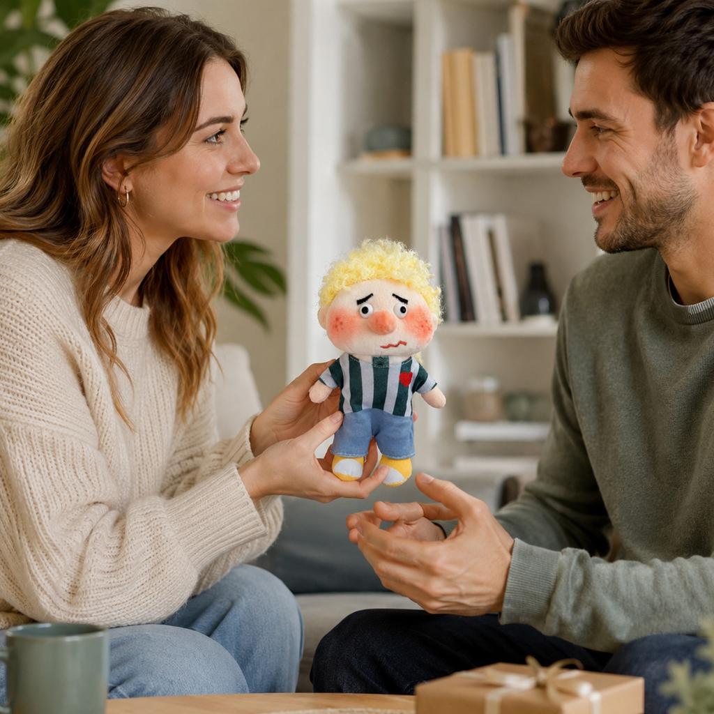 Funny Cute Plush Doll with Hair, Soft Stuffed Toy for Gift Giving