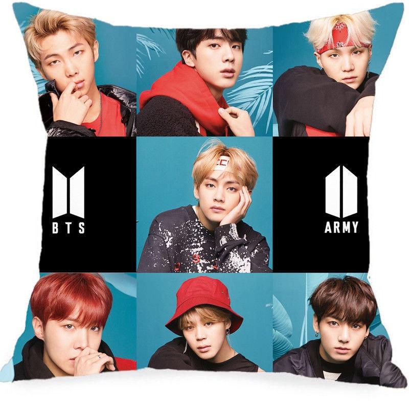 18 Bts Kpop Bangtan Boys Face Yourself Персиковая кожа Чехол для подушки Подушка для дивана Blue BTS ARMY