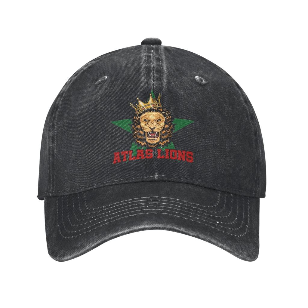 Men Women Coat of Arms of Morocco  Printed Hat Casual Distressed Washed  Baseball Cap Adjustable