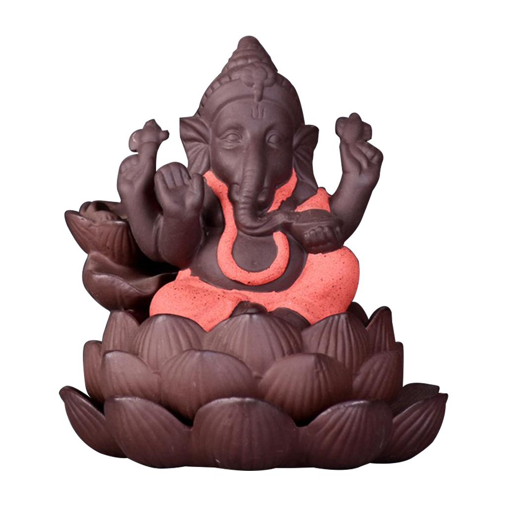 Handmade Backflow Incense Cone Holder Purple Clay Incense for Burner Fragrance C