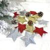 Gold Glitter 3D Five-Pointed Star Christmas Tree Ornaments