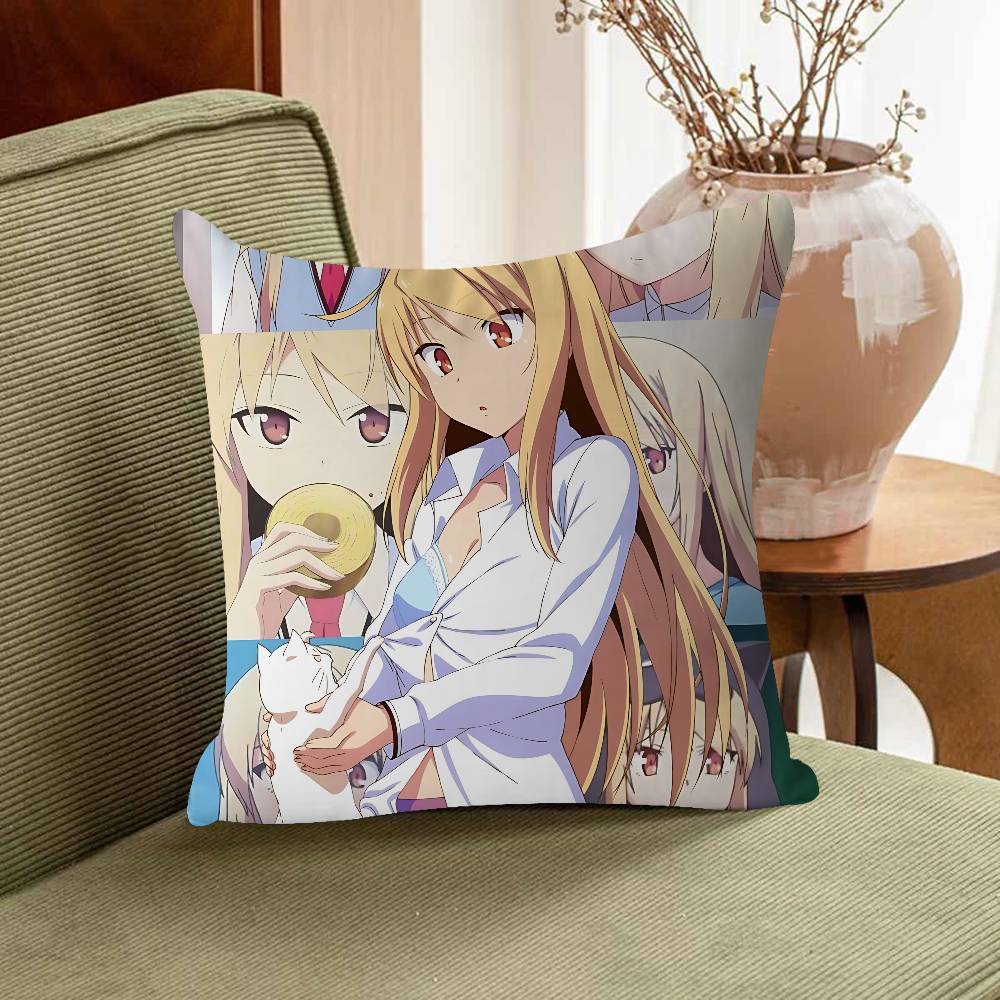M-Mashiro Shiina Cushion Cover Pillow Cover Decor Pillowcase Printed Cushion Case For Couch