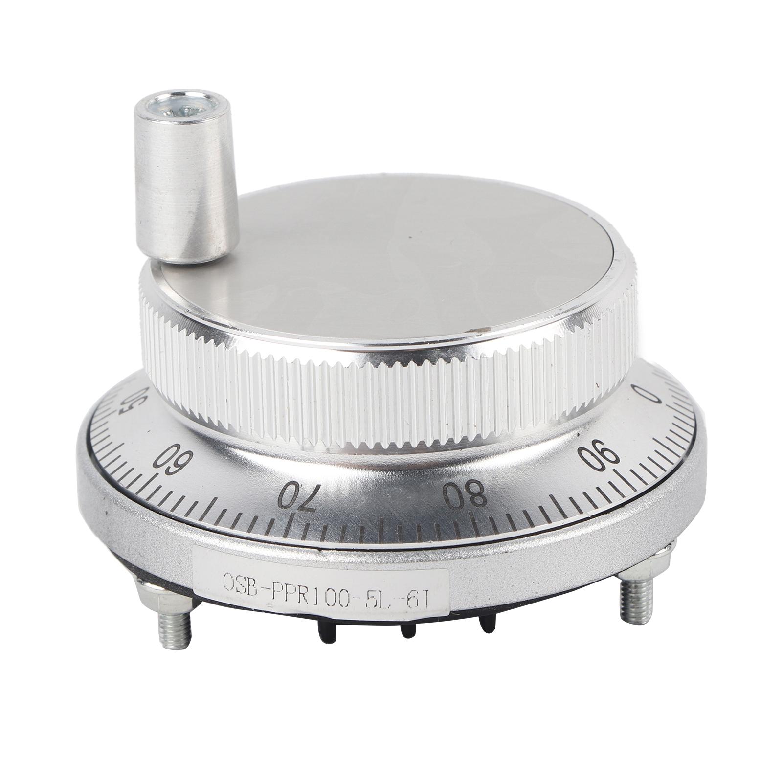 

5V 60MM Hand Wheel Pulse Encoder Mill Router Manual Control For CNC System (White)