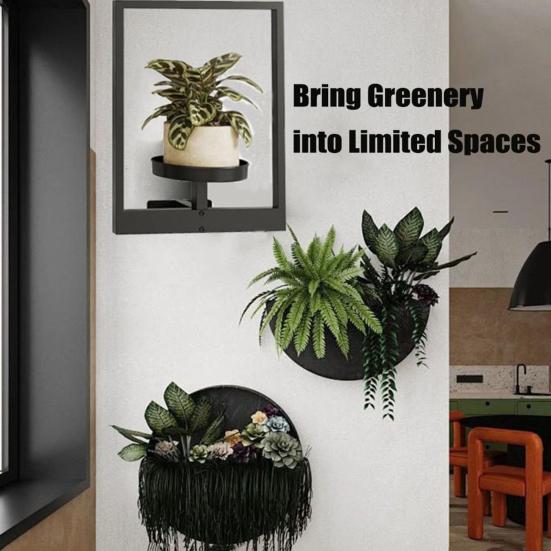 Metal Frame Plant Holder Wall Mounted Iron Frame Plant Holder Potted Plants Frame