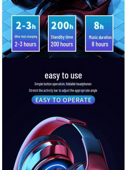 Luminous Heavy Bass Wireless Bluetooth Sports Headset with Mic