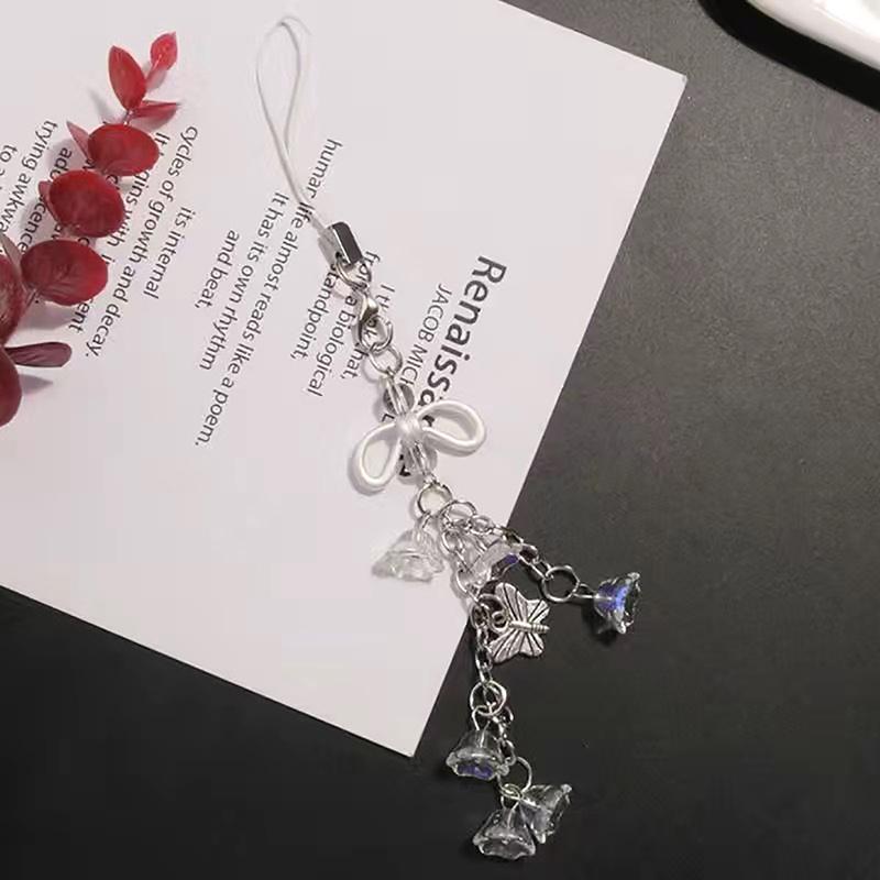 Beaded Lily Of The Valley Phone Chain Pendant Phone Chain Wrist Strap Keycord Lanyard Girl Keychain Phone Case Hanging Chain