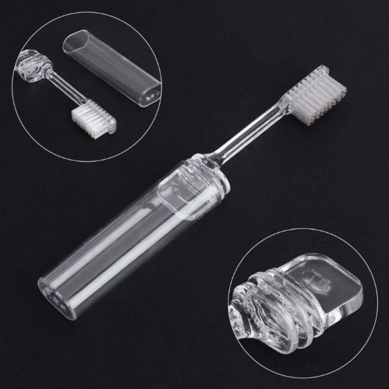 Foldable Travel Toothbrush,Portable Toothbrush Built in Cover,Folding Toothbrushes for Hiking,Camping,Traveling