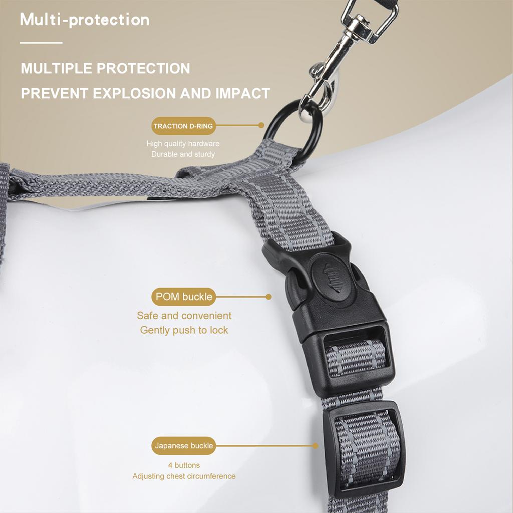 Anti-Zug Hundegeschirr Reflektierendes Licht Atmungsaktives Oxford Mesh-Gewebe Hundegeschirr für Kleine Mittelgroße Haustierhunde Zubehör