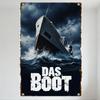 Das Boot Vintage Metal Tin Sign Retro Shipwreck Stormy Seas Wall Decor for Home Bar Man Cave Film Poster Art Plaque