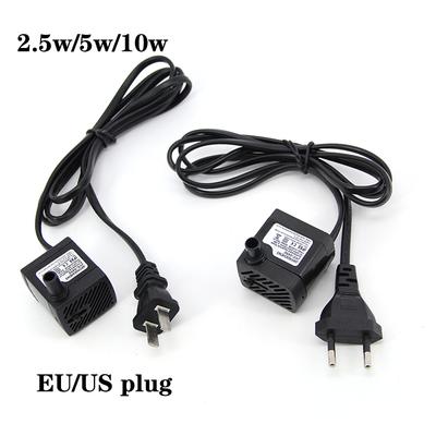 AC 220V EU US Stecker 2,5W 5w 10w Tauchwasserpumpe Aquarium Springbrunnenpumpe Luft Fischteich Pool Tank Wasserpumpe