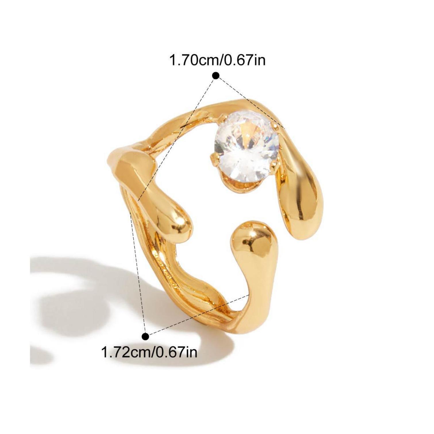 

Минималистичное геометрическое кольцо с цирконом, полое, круглое, для женщин, из нержавеющей стали, с чеканным узором, ювелирное изделие в виде цветка