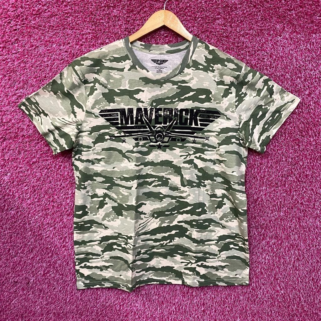 Top Gun Maverick Film Promo Camouflage Muster 100% Baumwolle T-Shirt Herren T-Shirts Top