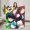 My Hero Academia Throw Blanket Warm Flannel Bedspread for Couch or Bed Decorative Boys Girls Funny Sofa Cover