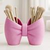 Cute Bow Toothbrush Holder Decorative Pen Holder Stylish Toothbrush Stand Desk Organizer for Pens Makeup Brushes