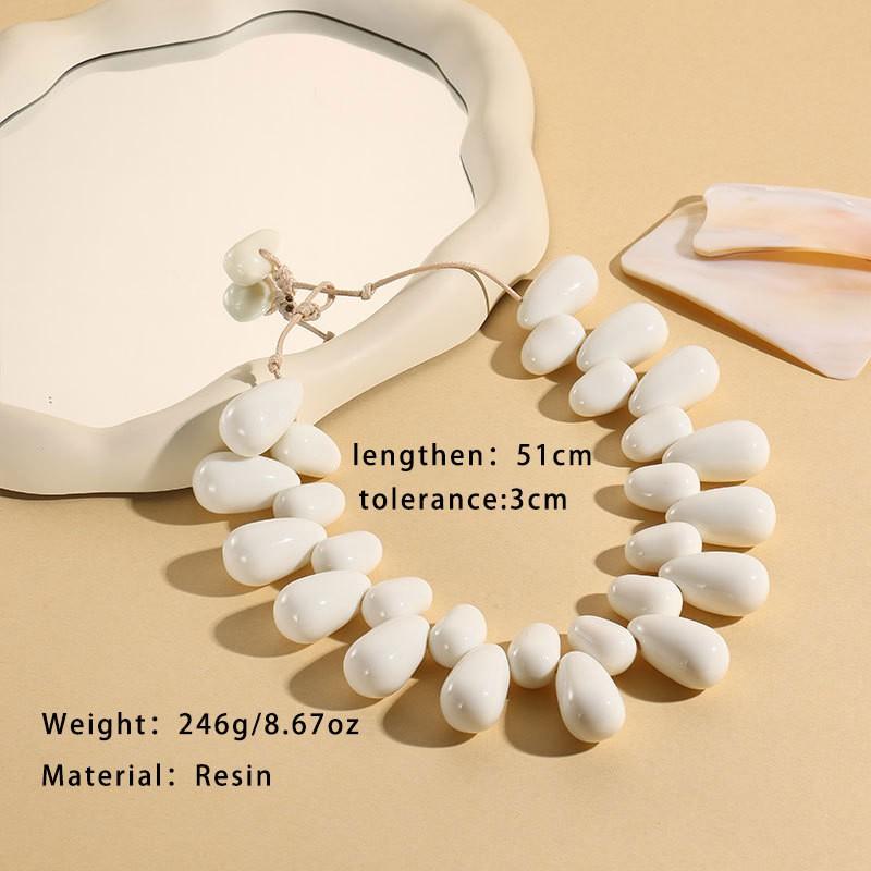 Fashion Water Drop Resin Necklace - Versatile High Quality Jewelry Daily Wear
