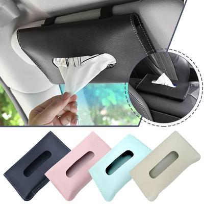 Car Tissue Box Car Sun Visor Tissue Box Holder Car Holder Decoration Sun Auto Tissue Accessories Interior Visor Storage Box I7X3